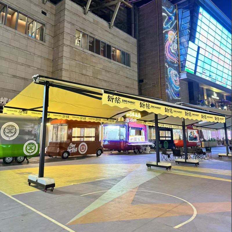 Heavy Duty Double Awning Motorized Aluminum