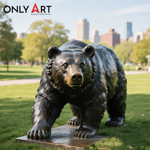 Scultura di Animale Selvatico in Metallo a Grandezza Naturale per Giardino Esterno, Statua di Orso <span class=keywords><strong>Grizzly</strong></span> in Bronzo - Product Image 4