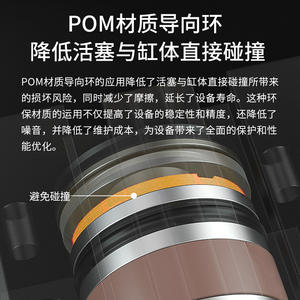 Cylindres triaxiaux pneumatiques TCM avec noyau de piston, différentes tailles disponibles : diamètres 12/16/20/25/32/40/50/63/80/100 mm - Product Image 4