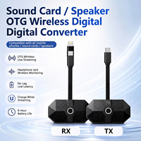 Émetteur-récepteur audio numérique sans fil pour téléphone portable, carte son en direct OTG, enregistrement numérique interne, interface audio Type C 3,5 mm