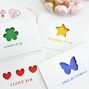 <span class=keywords><strong>Tarjeta</strong></span> de Felicitación Minimalista para Floristería, Día de San Valentín, Festival Qixi, Cumpleaños, Agradecimiento; <span class=keywords><strong>Tarjeta</strong></span> Creativa de Cartón con Estampado en Caliente - Product Image 4