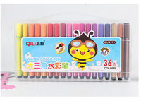 Stylo à eau lavable de papeterie en gros, 24 stylos à pinceau pour lettrage, stylo à pointe en feutre en nylon pour étudiants, 721-24