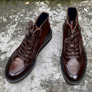 2024 אופנה חדשה זולה עור אמיתי בוקרים מגפיים מעור גברים מזדמנים - Product Image 5