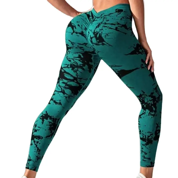 Most popular seamless women tie dye workout pants fitness gym wear clothes yoga pants leggings for women
