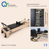 Machine de Pilates Reformer en bois d'érable à rail fixe, équipement d'entraînement de base pour studio professionnel