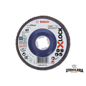 Discos de solapa Bosch para metal X571 Ø 125mm plano G80 (10 uds) - Product Image 4