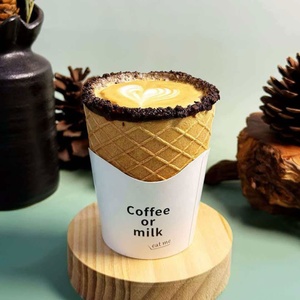ถ้วยกาแฟกรอบแบบใช้แล้วทิ้งสำหรับขายส่ง ถ้วยคุกกี้แบบดั้งเดิมสำหรับชานมไข่มุก ไอศกรีมซอฟต์เสิร์ฟ ของหวาน เค้ก - Product Image 1