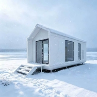 Cabane préfabriquée modulaire en forme de pomme entièrement en aluminium, maison de luxe résistante aux températures extrêmes
