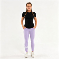 T-shirt vierge personnalisé en gros pour femme, en coton et élasthanne, vêtement décontracté, t-shirt doux et ajusté pour femme