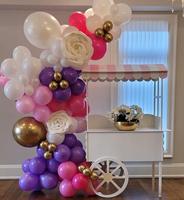 Vente directe d'usine chariot à roues en bois blanc chariot à bonbons chariot à fleurs décoration de mariage chariot à Dessert