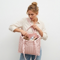 Sac fourre-tout et bandoulière en nylon couleur unie personnalisé pour femme, léger, à fermeture ouverte, style mode, pour la plage et l'usage quotidien