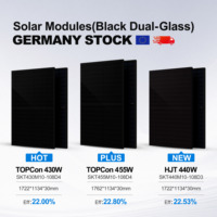 Allemagne Italie Stock 500W Panneau d'énergie solaire Panneau PV monocristallin noir complet Technologie PERC demi-cellule Série 440W-550W pour