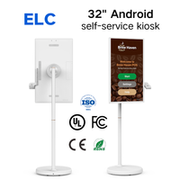 Kiosco Digital con Pantalla Táctil de 32 Pulgadas, Soporte de Piso RK3299, Android 14, 4+64GB, NFC, MSR, Máquina de Autopago
