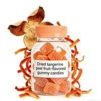 Bonbons gélifiés doux et apaisants à la saveur de mandarine séchée, sans sucre, en bouteille, pour soulager les ballonnements d'estomac