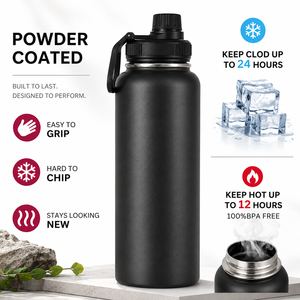 Botella de <span class=keywords><strong>Agua</strong></span> Aislada al Vacío de Acero Inoxidable con Logotipo Personalizado, Multicolor, 360ml-2000ml, Boca Ancha, Termo para Camping y Actividades al Aire Libre - Product Image 4