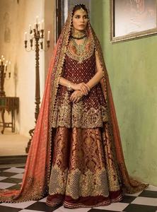 Atiya libas ดั้งเดิมของอินเดีย/ปากีสถานผู้หญิง lehenga choli กับหนักปัก zarzozi สำหรับงานแต่งงาน-วัสดุอะซิเตท - Product Image 2