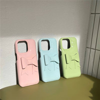 Étui de téléphone créatif 3D en forme de papillon, couleur unie, adapté à l'iPhone 16 Promax, étui à bulles, anti-chute, TPU
