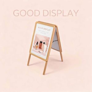 Expositor de Carteles de Doble Cara con Marco en A, Diseño Desplegable, Marco de Aluminio, Tamaño Personalizable para Ferias Comerciales y Publicidad Empresarial - Product Image 1