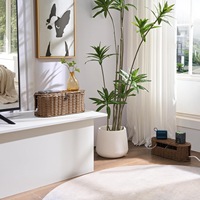 Boîte de gestion des câbles Couvercle de boîte en osier imité tissé à la main pour cacher les cordons et la multiprise pour bureau et sol