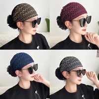 Chapeau et foulard en maille de nylon respirant pour femme, modèle 2023, nouveau design ajouré à calotte ronde, décontracté et polyvalent