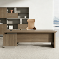Bureau de direction E0, bureau du président, bureau simple et moderne pour manager/superviseur, mobilier de bureau luxueux et élégant