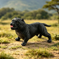 Figurine de Bulldog réaliste en PVC de haute qualité, modèle animal transfrontalier le plus vendu, décoration de bureau, jouet de figurine de maternité à assembler