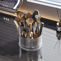 Boîte de rangement cosmétique en plastique multifonctionnelle rotative de haute qualité pour le bureau, tendance et élégante