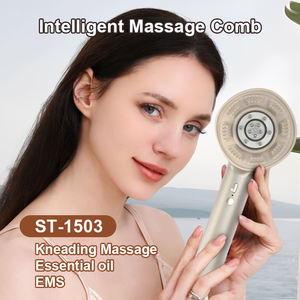 Masajeador de cabeza eléctrico de mano portátil para el cuero cabelludo, aplicador de aceite eléctrico para el cabello con luz roja, peine para el cuidado del crecimiento del cabello, cepillo - Product Image 2