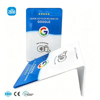 Expositor Acrílico Personalizable y Programable de 13.56 Mhz de Alta Calidad con Código QR para Reseñas de Google