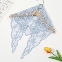 Voile de mariée pour femme, brodé, avec franges, en polyester, en forme de triangle, en dentelle