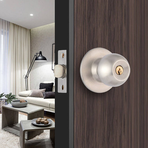 SENHO Residential Cylindrical Brass Cylinder Lock Stainless Steel Handle 60mm Backset 3 Keys ANSI Grade 3 Security - Product Image 2