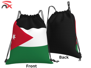 <span class=keywords><strong>Sac</strong></span> à dos à cordon en polyester avec drapeau national de la Jordanie, idéal pour les événements patriotiques en plein air et la salle de <span class=keywords><strong>sport</strong></span> - Product Image 1