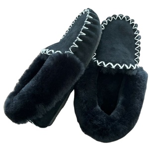 Sample Support Factory Low Price High Quality Best <strong>Wool</strong> Winter Warm Cow Split Leather <strong>slippers</strong> Winter <strong>Boots</strong> - Product Image 1
