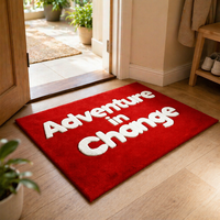 Tapis antidérapants d'entrée intérieure, tapis rouge personnalisé, moquette commerciale tuftée à la main, tapis de sol rouge, tapis de couloir mural pour événements, tapis de porte