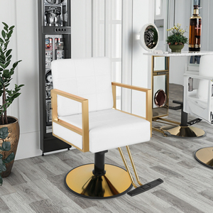 Silla <span class=keywords><strong>de</strong></span> barbería profesional con cojín suave y materiales <span class=keywords><strong>de</strong></span> silicona y plástico <span class=keywords><strong>de</strong></span> polipiel negra <span class=keywords><strong>para</strong></span> peluquería - Product Image 2