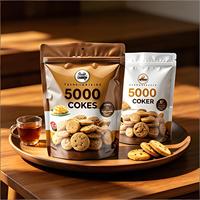Sacs Doypack personnalisés avec fermeture éclair, en plastique brillant laminé, 1 kg, à ouverture supérieure, pour le stockage de biscuits et de gelées, qualité alimentaire, étanches