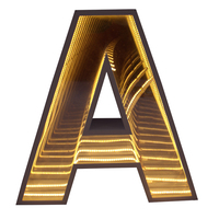 Enseigne Led personnalisée pour magasin d'affaires salle de jeux café Abyssal Mirror Logo lettres lumineuses en acier inoxydable prix d'usine