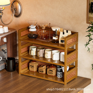 Multi Tiered Storage <b>Shelf</b> 3 Floors <b>Small</b> Tall <b>Shelf</b> For <b>Kitchen</b> Utensils Coffee Cups Water Cups Tea Set Desk Organizer - Product Image 5