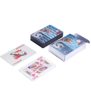 Jinayon-impresión a Color personalizada, tarjetas de juego de plástico/PVC, estilo chino, impermeable, dorado, Pvc, póker, venta al por mayor