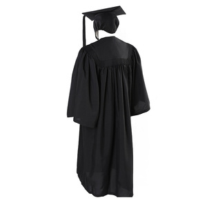 Robe de remise de diplôme Jing Zherui pour étudiants, tissée, unisexe, noire, pour la licence, uniforme scolaire - Product Image 3
