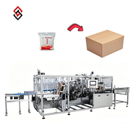 Vollautomatische Lebensmittel-Flaschen- und Dosenverpackungslinie mit Etikettierung, Seiten-/Deckelbeladung, Servoantrieb und Touchscreen-HMI
