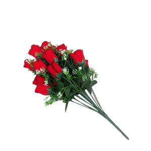 Offre Spéciale Personnalisé Artificiel 24 Tête <span class=keywords><strong>Rose</strong></span> Bud Bush Artificielle Cimetière Fleurs Grave Bouquets - Product Image 3