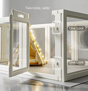 Di alta qualità cane <span class=keywords><strong>Playpen</strong></span> Pet penna gabbia gabbia canile recinzione per cani chiaro portatile pieghevole gabbia acrilica per coniglio piccoli animali - Product Image 5