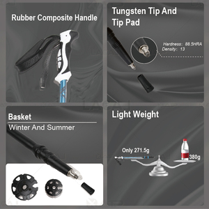 Xtp Hot Bán Lật Khóa Aireraft Alu 7075 Leo Núi Leo Núi Cực Dính Cho Đi Bộ Đường Dài - Product Image 5