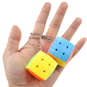 Mini porte-clés cube puzzle couleur unie, jouet rotatif, pendentif porte-clés, jouet éducatif anti-stress pour enfants, décoration de sac - Product Image 3