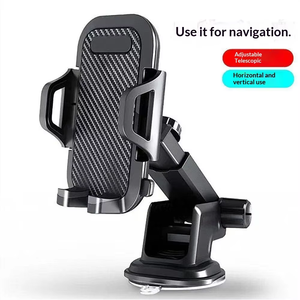 Soporte Universal para Teléfono de Coche con Rotación 360°, Ventosa y Montaje en Rejilla de Ventilación para Salpicadero y Parabrisas, Material de Fibra de Carbono Resistente - Product Image 2
