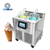 Machine à glace dure professionnelle à commande tactile intelligente pour restaurant, congélateur discontinu pour gelato