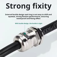 Presse-étoupe IP68 PG9 PG7 PG11 M6 M8 M10 M12 pour câble de 1-14 mm, en acier inoxydable, étanche, connecteur de presse-étoupe métallique