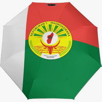 Parapluie pliant entièrement automatique Mali Easy Wipe, anti-salissure, motif drapeau culturel, style thématique national