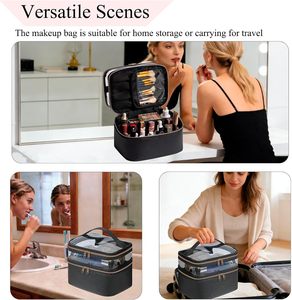 Different Styles 8.86 Inches Travel Cosmetic <b>Cases</b> Custom <b>Makeup</b> Bag for Ladies - Product Image 6